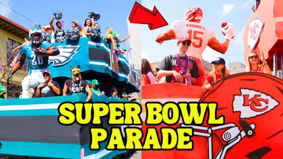 Chiefs & Eagles Super Bowl Parade Rolls Through New Orleans Before Super Bowl LIX